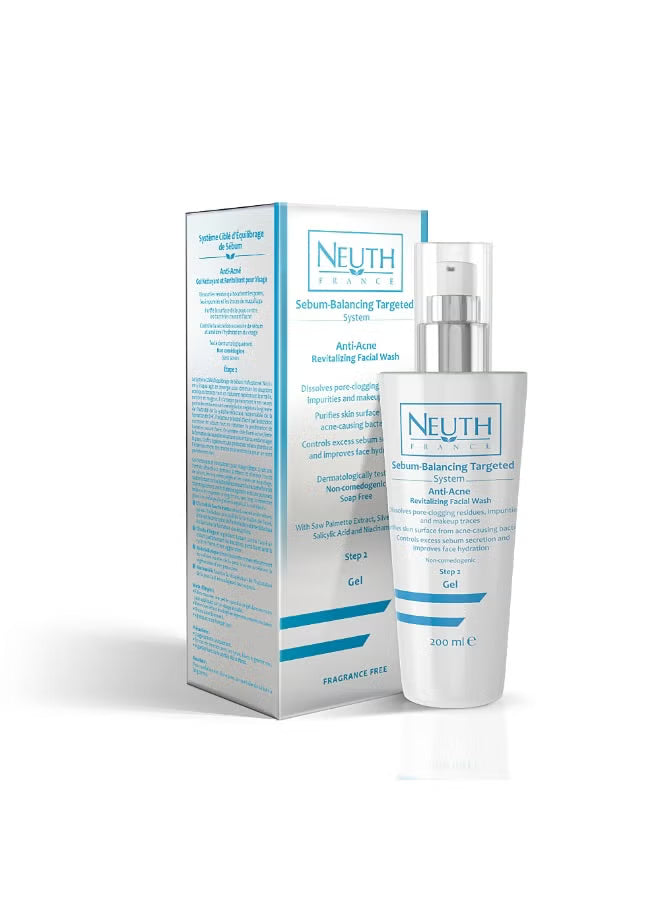 نوث جيل غسول لعلاج حب الشباب 200 مل - Neuth Anti-Acne Revitalizing Facial Wash (Acne-Prone Skin) 200ml