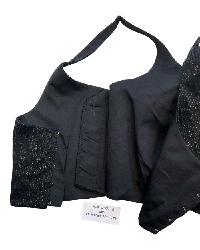 36" / UK 10 - Black - Rich Designer Saree blouse with cups, Sleeveless - UK Stock - Quick Delivery - RNK - R931-H