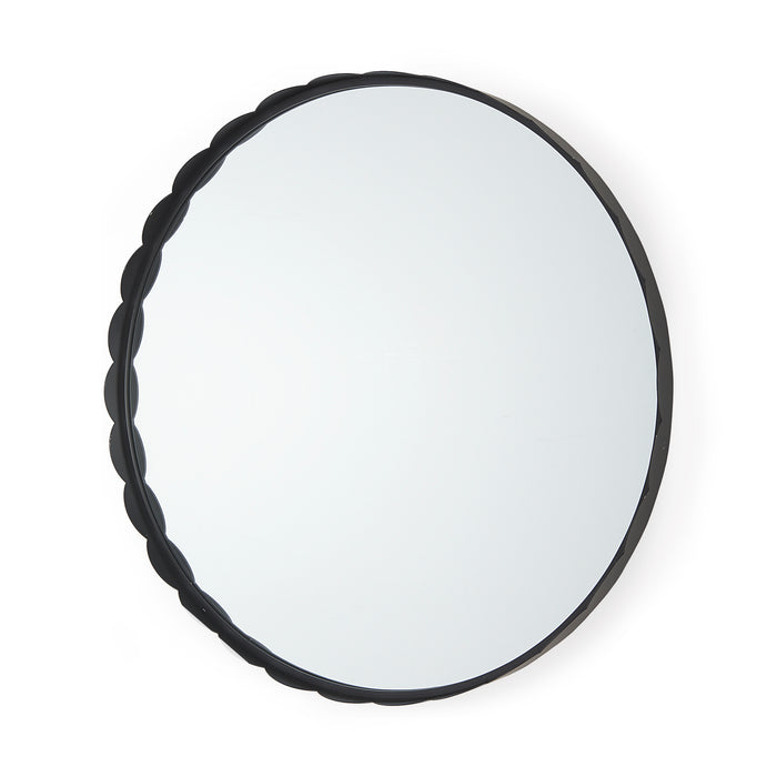 Adelaide 29.7" Metal Scallop Edge Round Mirror | 2 Colours - Magnolia Lane co. Home + Garden + Gift