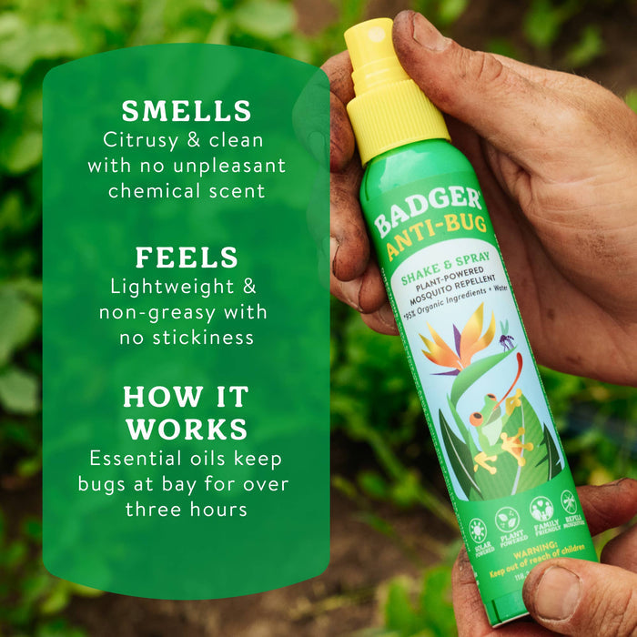Badger - Badger Bug Spray, Mosquito Repellent, Organic & Deet-Free