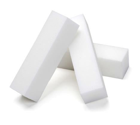 Barneys Nail Sanding Block White - Fine Grit - 10 Pieces