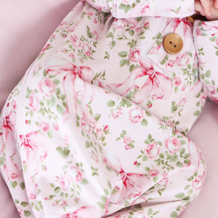 Bows in Bloom Baby Knot Gown & Hat Set