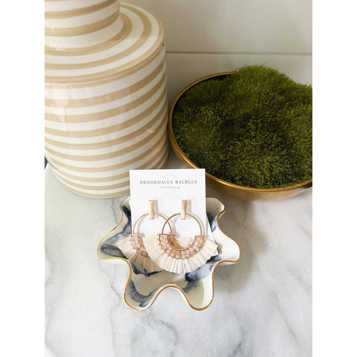 Capri Raffia Hoops