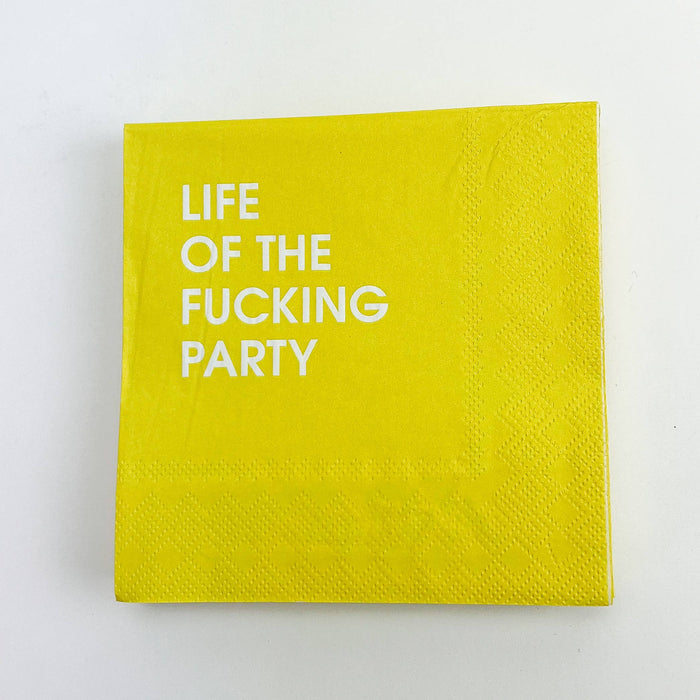 Chez Gagné - Life of the Fucking Party - Colorful Cocktail Napkins