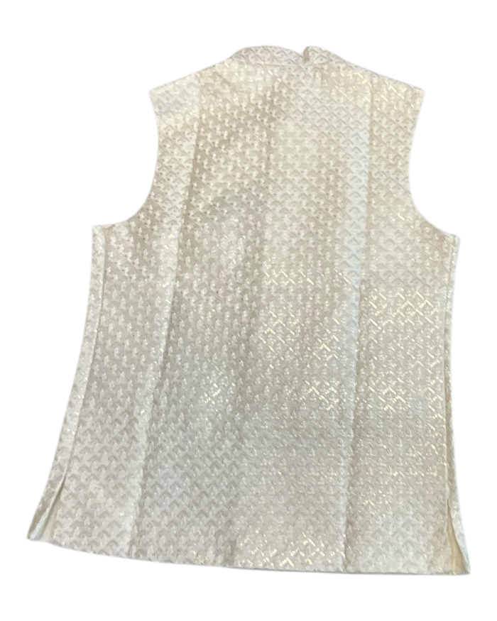 Cream / Off White - Premium Self All Over Embroidered - Mens Indian Waistcoat - UK Stock - 24 hr Dispatch - KCS4787 03KR26 (Copy)