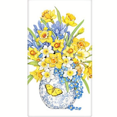 Daffodil Vase Bagged Towel
