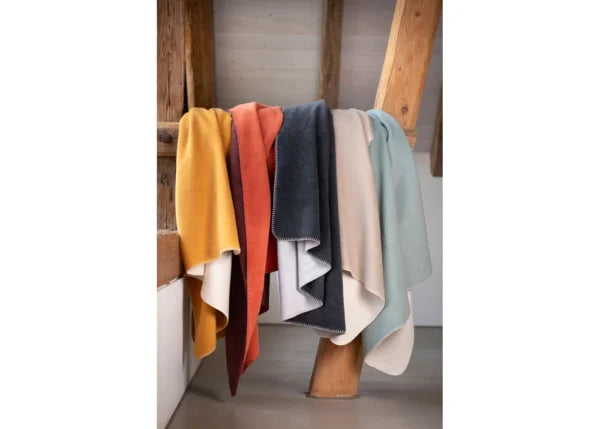 David Fussenegger Beige/Cream Savona Fuzzy Throw