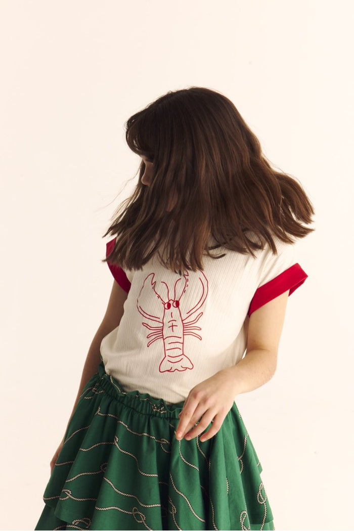 Dear Sophie Ribbed Lobster T-shirt