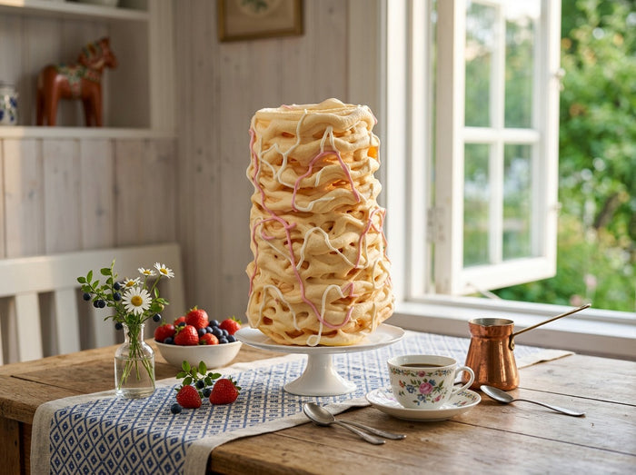 Eriksgården Skånsk Spettkaka 400g (14.11 oz) – Handmade Traditional Swedish Spit Cake (Gluten Free)