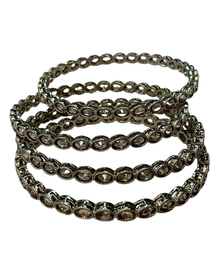 Gold Stone - Antique Gold Finish Bangles Set (Set of 4) - UK stock - SM, M, L, XL NBA3150 08J25