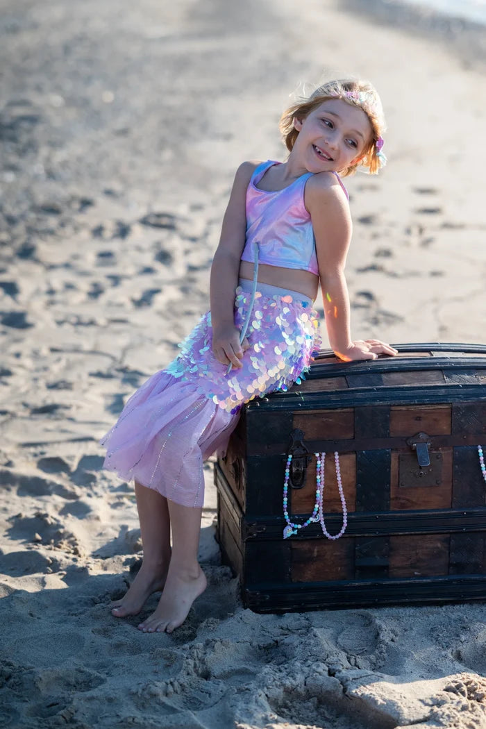 Great Pretenders Bling Bling Mermaid Skirt & Hairclip Pink 4-6