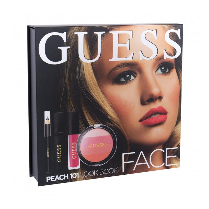 Guess Peach 101 Collection Face Kit: 1 Compact + 1 Eyeliner + 1 Mascara + 1 Lipstick + 1 Mirror - authentic fragrance from...