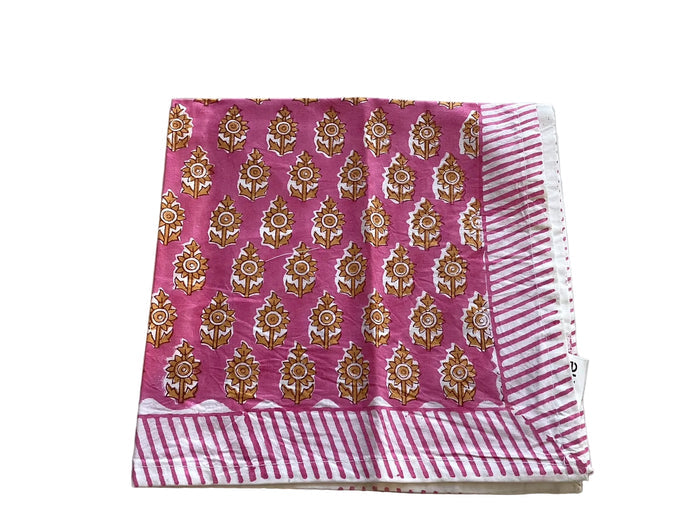 Pink/Gold Block Print