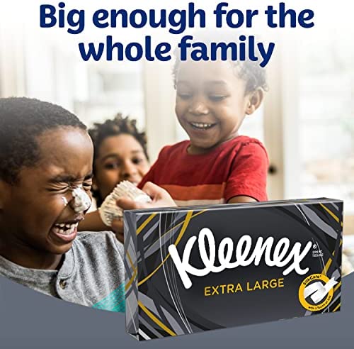 Kleenex Extra Large 2Ply Facial Tissue Strong Soft Pack of 6 Boxes x 90 Sheets - Shoppers-kart.com