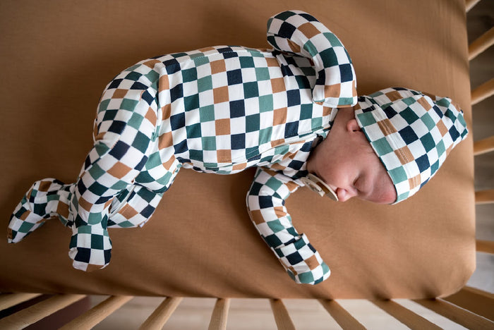 Knot Hat-Multi Check