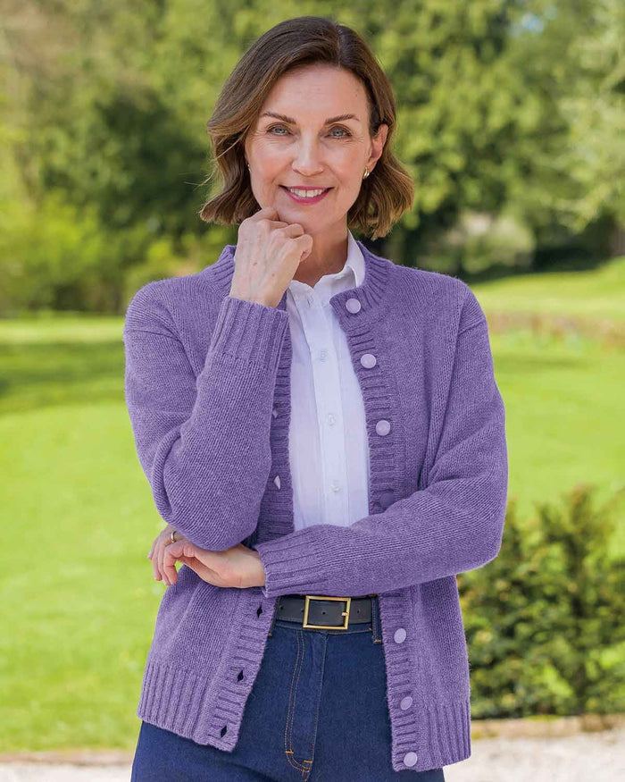 Shetland Cardigans - Lilac - Country Collection