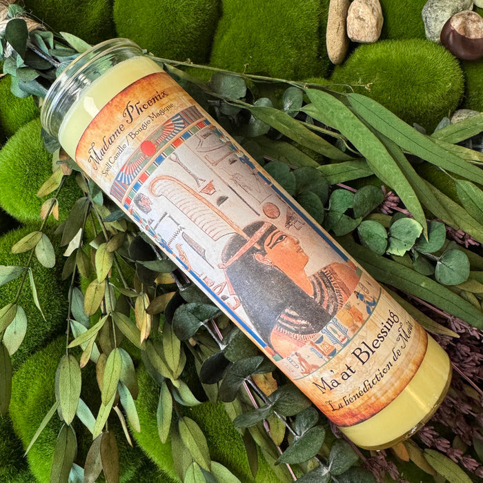Ma'at Goddess 7 day Blessing Candle