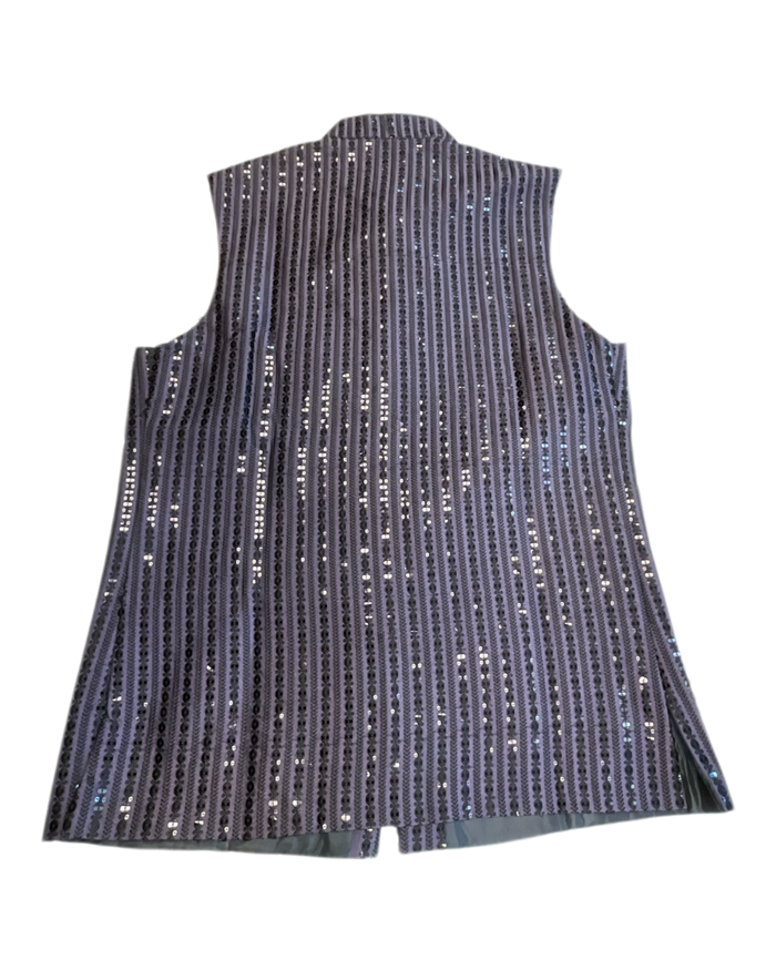 Mauve / Purple - Rich All Over Sequins Embroidered - Mens Indian Waistcoat - UK Stock - 24 hr Dispatch - KCS2602 03VT26