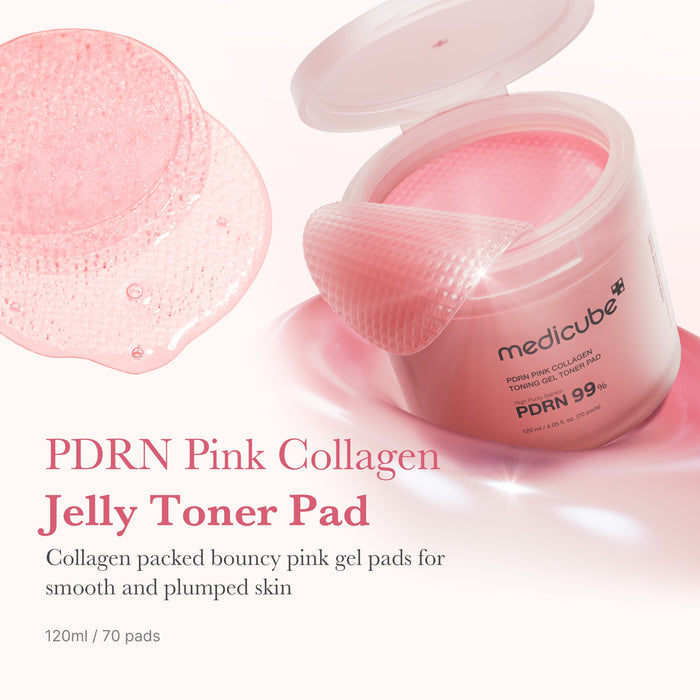 Medicube PDRN Pink Collagen Toning Gel Toner Pads 120 ml