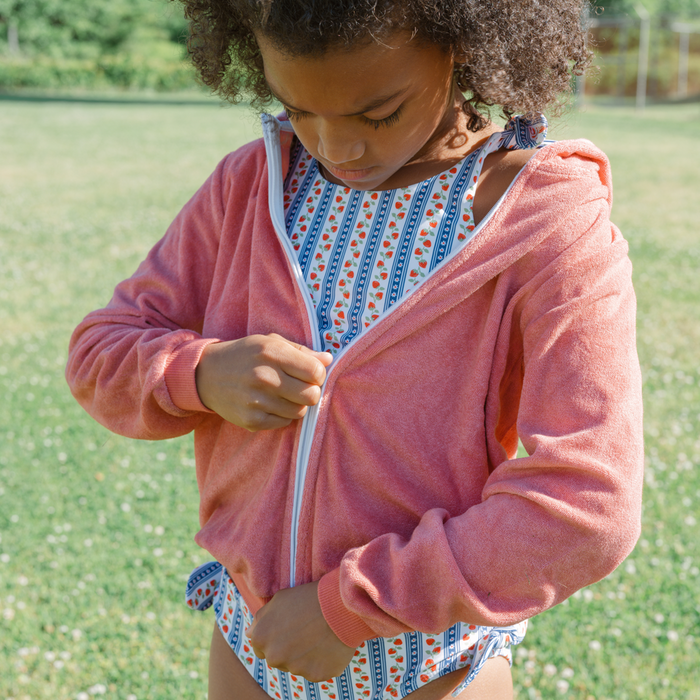 Minnow French Terry Hoodie in Sailor Red