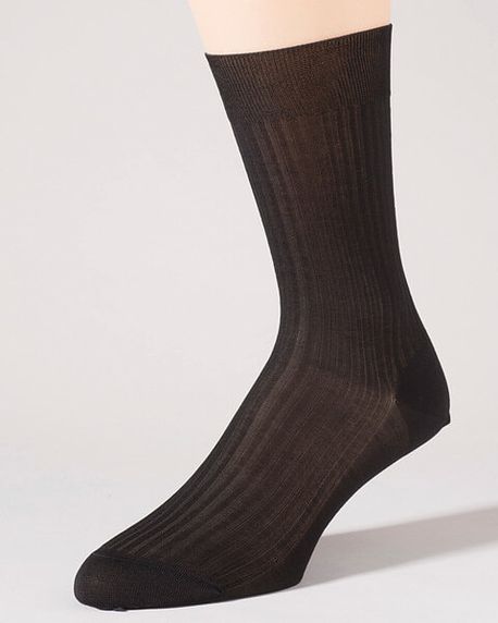 Pantherella Pure Cotton Ankle Socks - Black - Country Collection