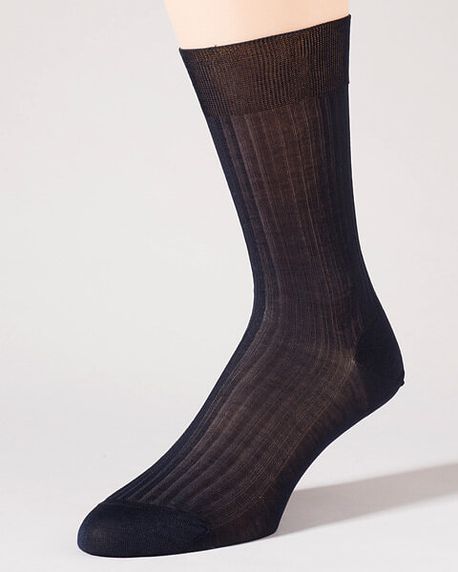 Pantherella Pure Cotton Ankle Socks - Navy - Country Collection