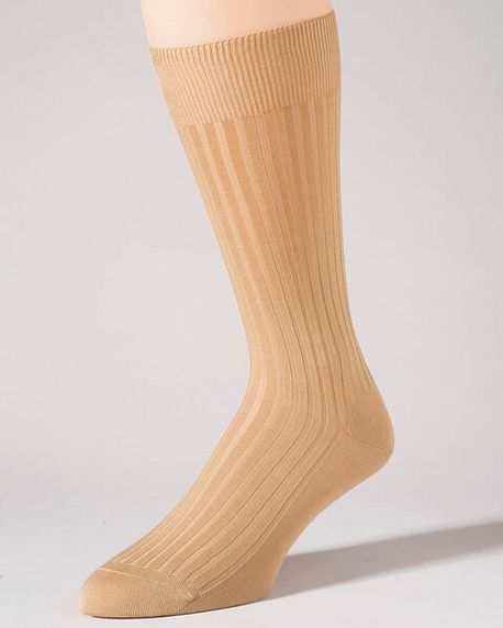 Pantherella Stretch Cotton Ankle Socks - Beige - Country Collection