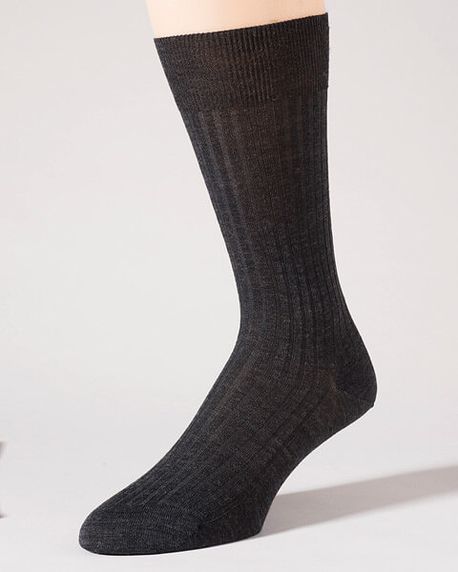 Pantherella Stretch Wool Ankle Socks - Grey - Country Collection