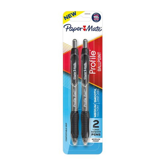 Paper Mate Profile Black Ballpoint Pens - 2 Ct - 48 Pack