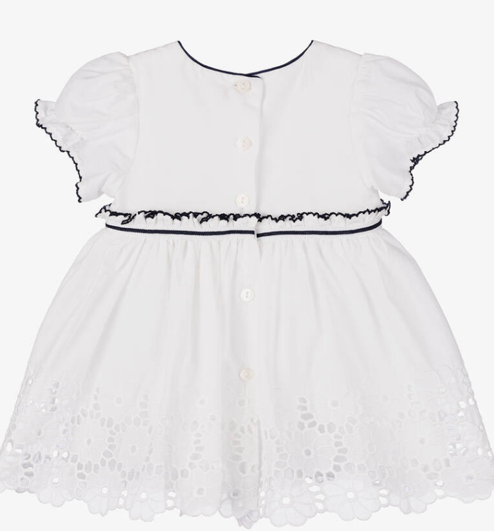 PATACHOU Baby Girls White Cotton Dress