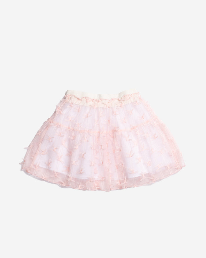 Petite Hailey Maya Lace Skirt in Pink Bows