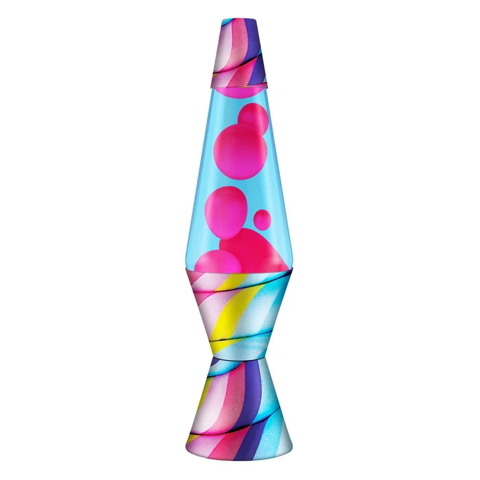 Pink Blue Candy Swirl Lava Lamp 14.5