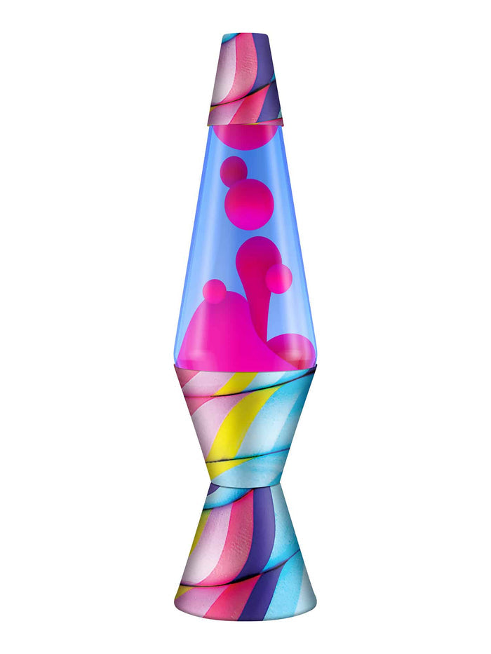 Rainbow White Lava Lamp 14.5