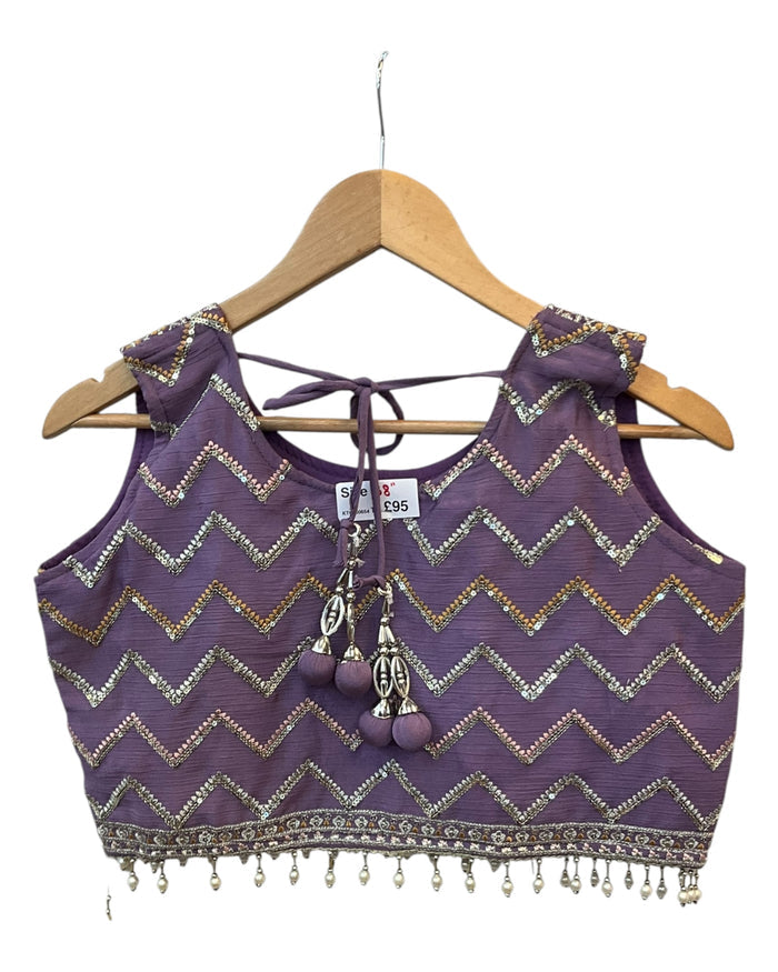 Size 12 / 38" Bust - Lilac Purple - Ready Made Lehenga Set - UK Stock - 24h Dispatch - KTC250654 TK