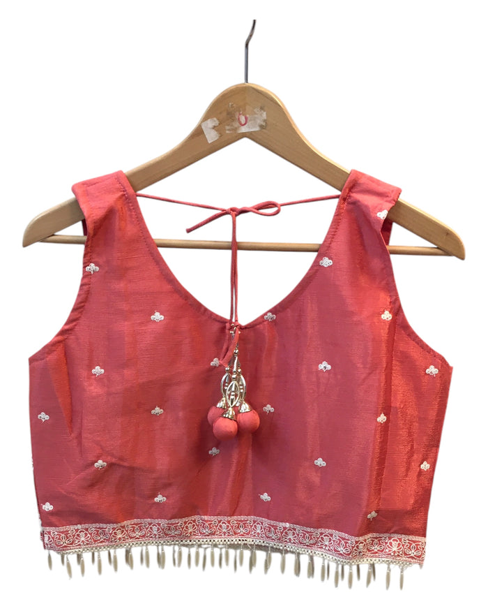 Size 14 / 40" Bust - Coral Pink Ready Made Lehenga Set - UK Stock - 24h Dispatch - KTC250165 TY 0125