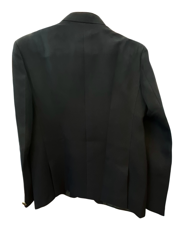 Size 40" Chest - Navy Blue - PREMIUM Slim Fit Mens Jute BandhGala / Prince / Chinese Collar Jacket - Fantastic Fit - CS2604 TA