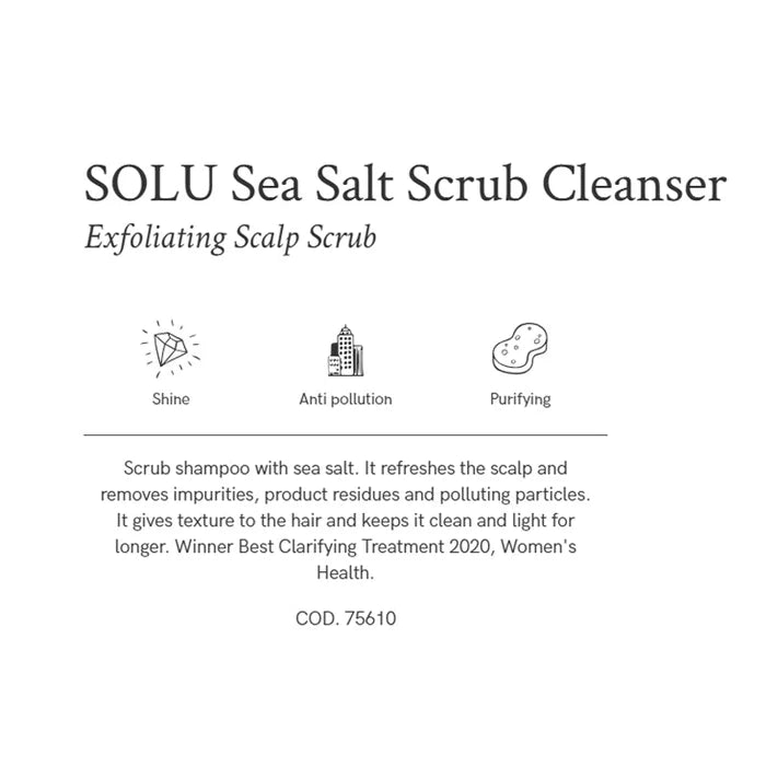 Solu Sea Salt Exfoliating Scalp Scrub Cleanser - 250ml
