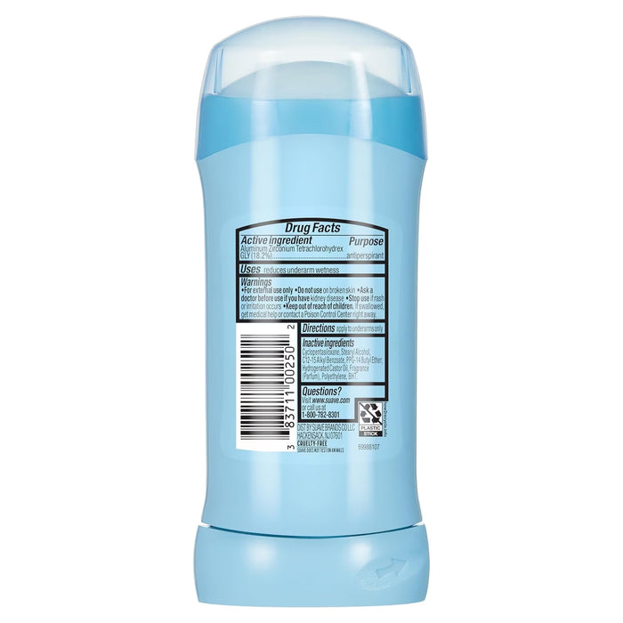 Suave Women’s Invisible Solid Antiperspirant Deodorant Stick, Powder Scent, 2.6 oz - 12 Pack
