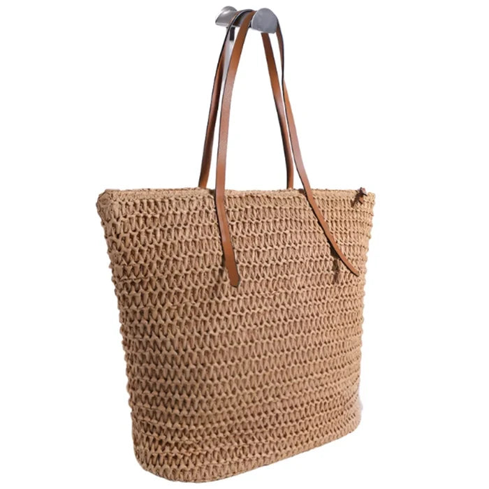 THE PATHZ Izzy Large Straw Tote Bag