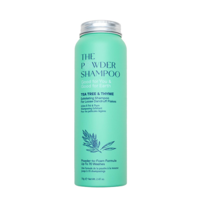 The Powder Shampoo Tea Tree and Thyme Exfoliating Shampoo for Dandruff 70g