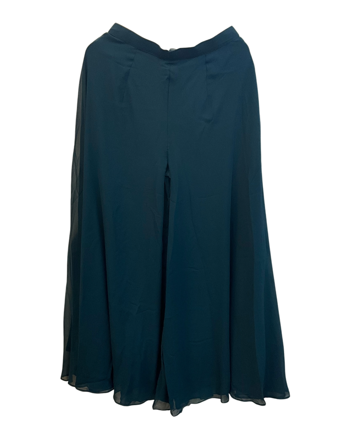 UK 12 / 38" - Dark Teal - Ladies Sharara / Palazzo Trousers Suit - UK Stock - Sangeet / Henna / Weddings - OC2467 TT