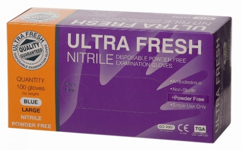 UltraFresh Disposable Nitrile Gloves Powder Free Small