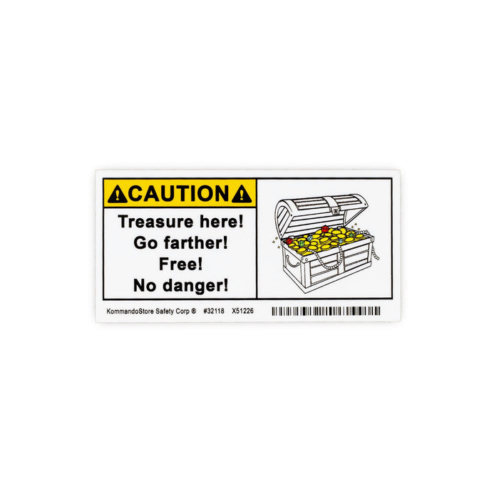 Undersea Treasure Caution Sticker