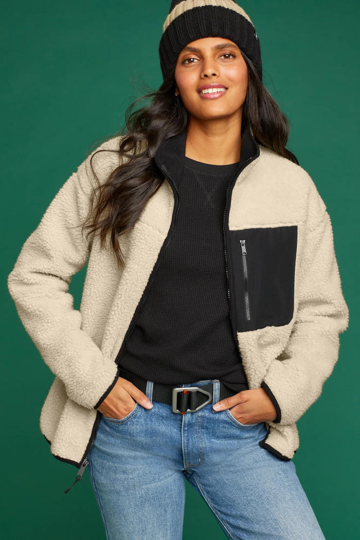 Women's Chilali Faux Shearling Fleece Jacket-Oyster-Regular-7