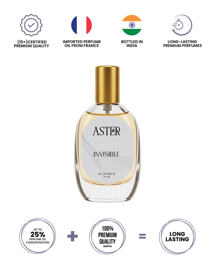 Bottle of 100% Organic Invisible for Men 30ml anti-perspirant.
