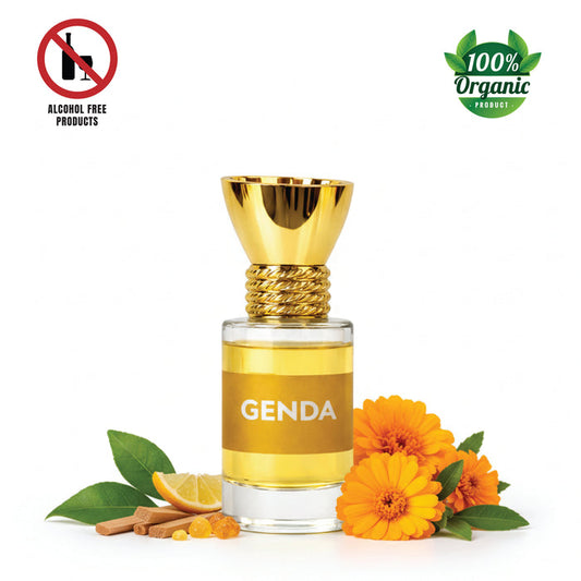 6ml bottle of 100% organic luxury Genda attar perfume