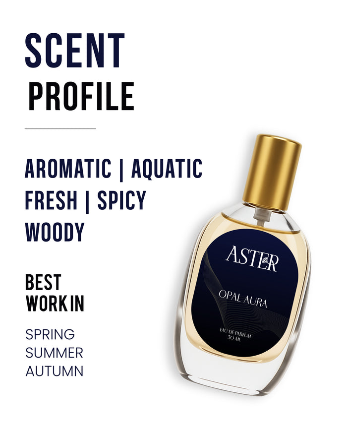 30ml bottle of 100% Organic Opal Aura EDP for Men