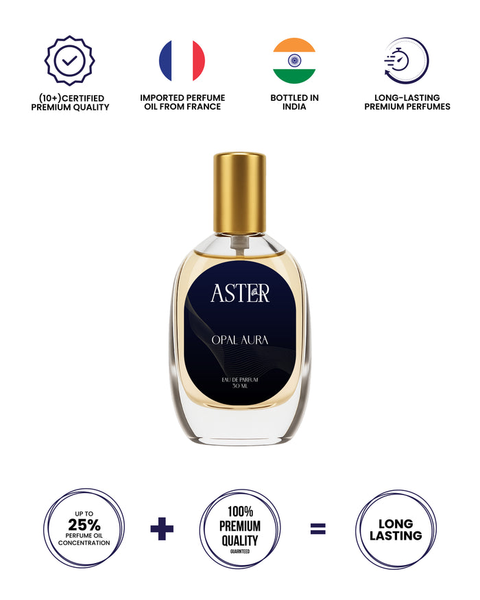 100% Organic Opal Aura EDP for Men 30ml bottle