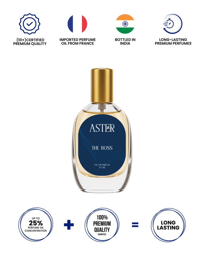 The Boss for Men 30ml organic cologne bottle