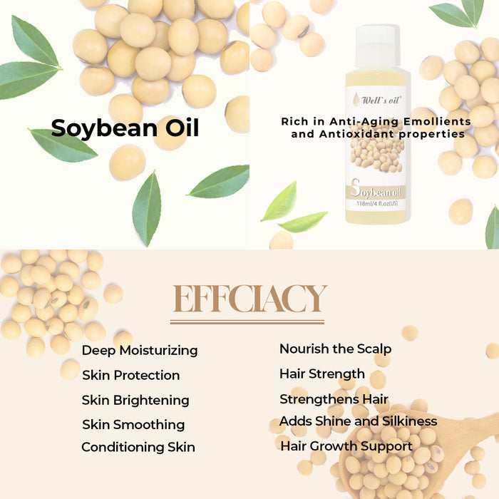 100% Pure Natural Carrier Oil 4oz Soybean